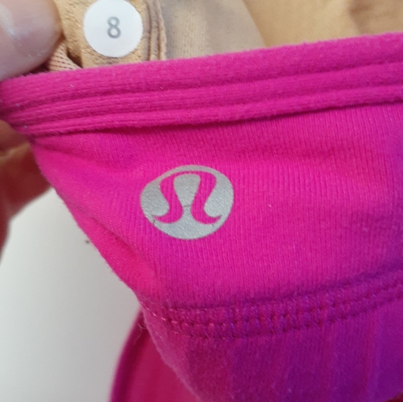 Bright pink Lululemon tank with built-in bra - size 8. - Picture 3 of 3